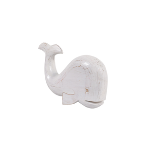 Adorno Ballena 12X8 Blanca Madera Alibizia