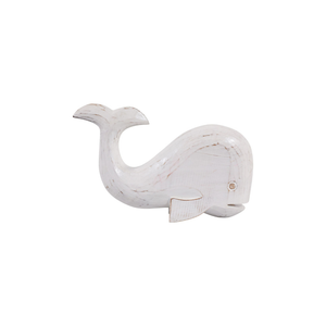 Adorno Ballena 12X8 Blanca Madera Alibizia
