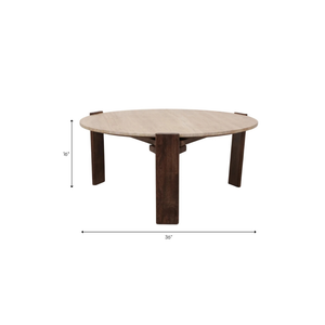 Mesa Centro Travertine (36X16)