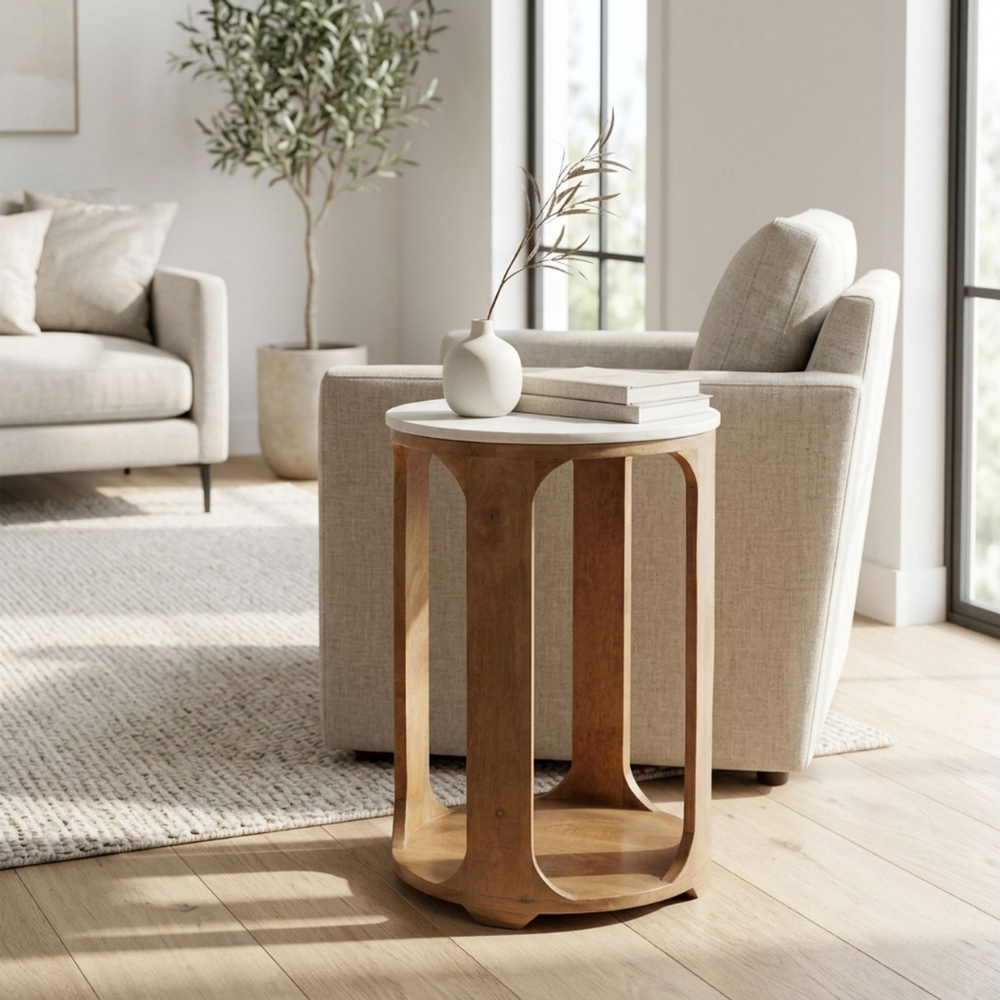 Mesa Lateral White/Brown