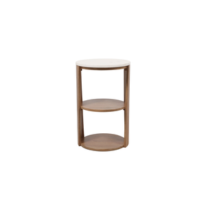 Mesa Lateral 24X14 White/Brown