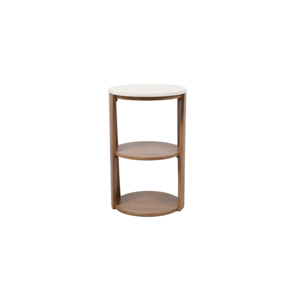 Mesa Lateral 24X14 White/Brown