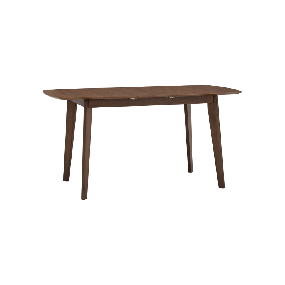 Mesa de comedor extensible Arthur en roble malayo y nogal