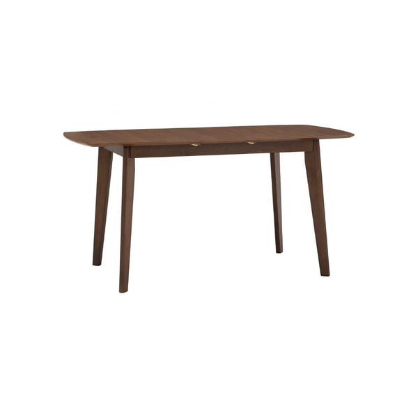 Mesa de comedor extensible Arthur en roble malayo y nogal