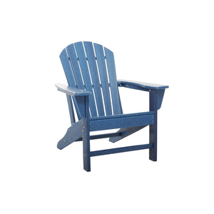 Silla Adirondack para exterior en resina azul oscuro