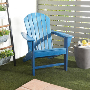 Silla Adirondack para exterior en resina azul oscuro