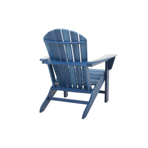 Silla Adirondack para exterior en resina azul oscuro