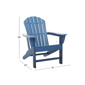 Silla Adirondack para exterior en resina azul oscuro
