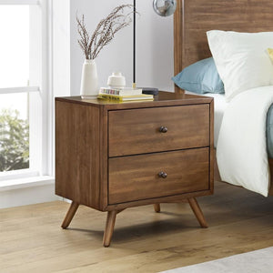 Mesa de noche Mid-Century Modern – Cinnamon/Walnut