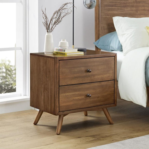 Mesa de noche Mid-Century Modern – Cinnamon/Walnut