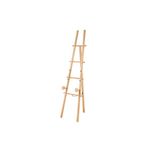 Caballete decorativo de piso ajustable en madera natural de 3 niveles
