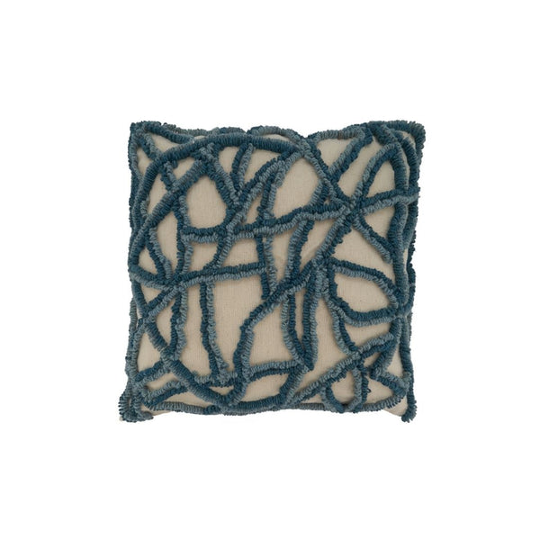 Cojin Cuadrado Bordado Blue