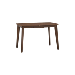 Mesa de comedor extensible Arthur en roble malayo y nogal
