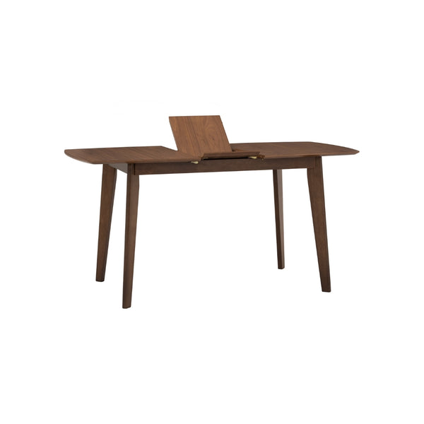 Mesa de comedor extensible Arthur en roble malayo y nogal
