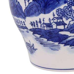 Vela aromática Neroli & Basil en recipiente chinoiserie azul y blanco – 39 oz