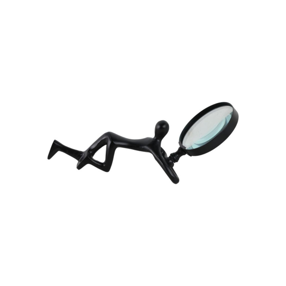 Lupa decorativa Adams negra con mango – 9"