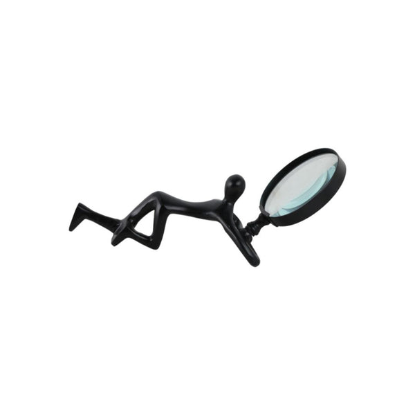 Lupa decorativa Adams negra con mango – 9"