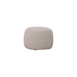 Pouf Lux redondo tapizado en tela Beige