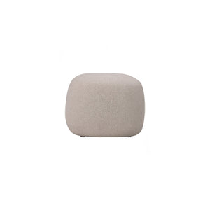Pouf Lux redondo tapizado en tela Beige