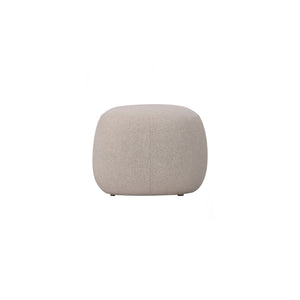Pouf Lux redondo tapizado en tela Beige
