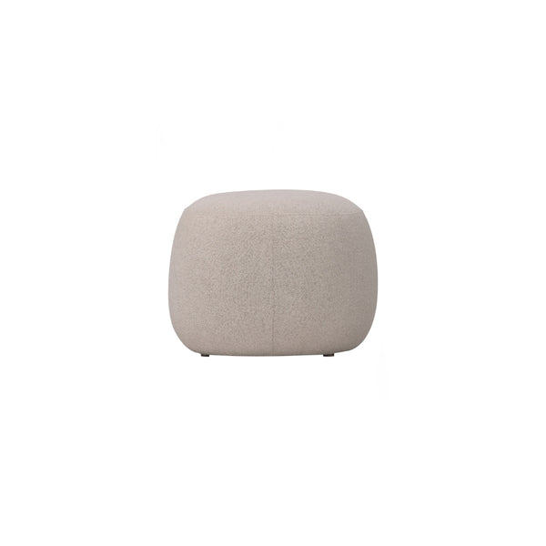 Pouf Lux redondo tapizado en tela Beige