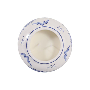 Vela aromática Neroli & Basil en recipiente chinoiserie azul y blanco – 39 oz