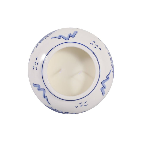 Vela aromática Neroli & Basil en recipiente chinoiserie azul y blanco – 39 oz