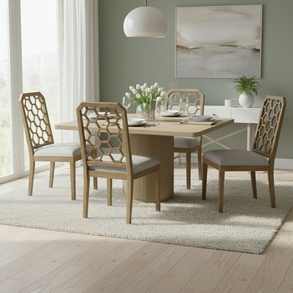 Juego de Comedor Redondo Kraton con 6 Sillas Ceylon