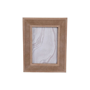 Portarretrato Gilboa de gamuza color tan para foto 5×7