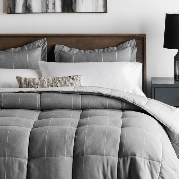 Set de Comforter de Plumón Gris
