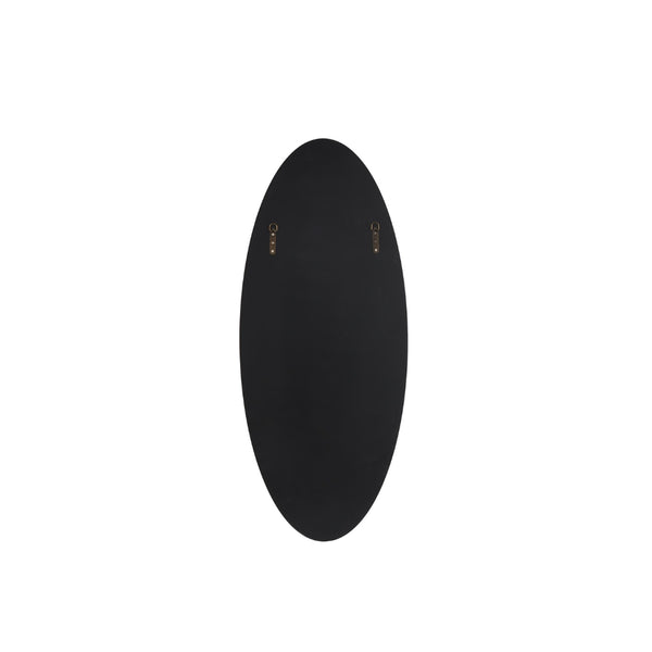 Espejo decorativo de pared ovalado en vidrio beige