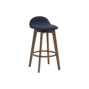 Taburette Mora tapizada en tela Navy