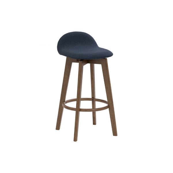 Taburette Mora tapizada en tela Navy
