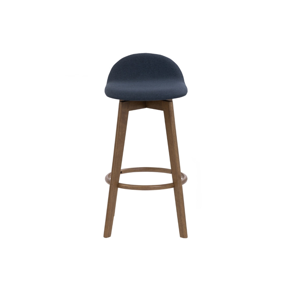 Taburette Mora tapizada en tela Navy