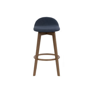 Taburette Mora tapizada en tela Navy