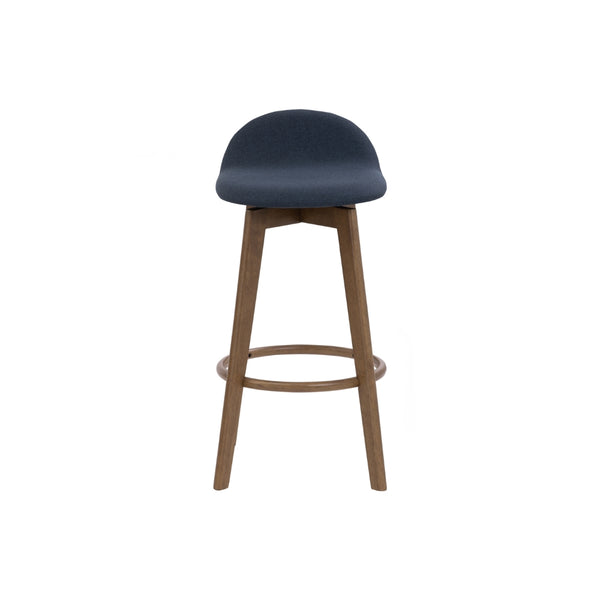 Taburette Mora tapizada en tela Navy