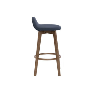 Taburette Mora tapizada en tela Navy