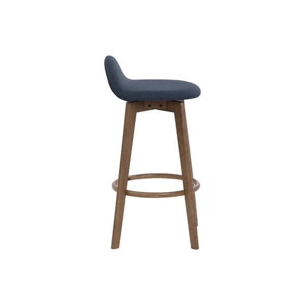 Taburette Mora tapizada en tela Navy