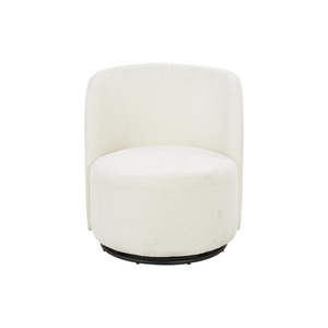 Sillón Giratorio Bouclé Blanco