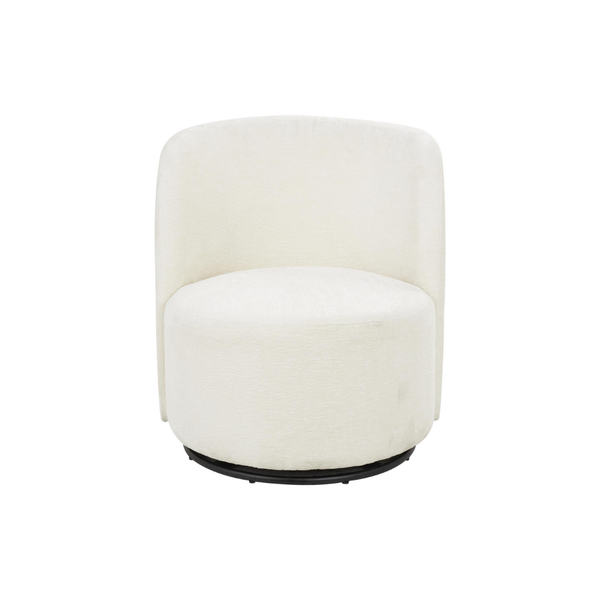 Sillón Giratorio Bouclé Blanco