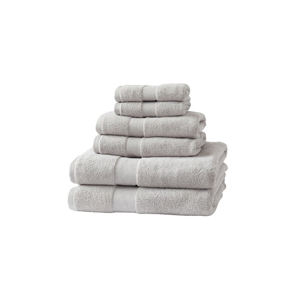 Juego de Toallas Premium de 6 Piezas – Gris claro