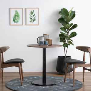 Mesa de comedor Runda redonda en cocoa y negro