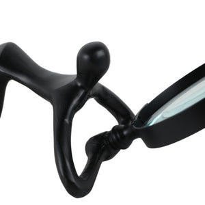 Lupa decorativa Adams negra con mango – 9"
