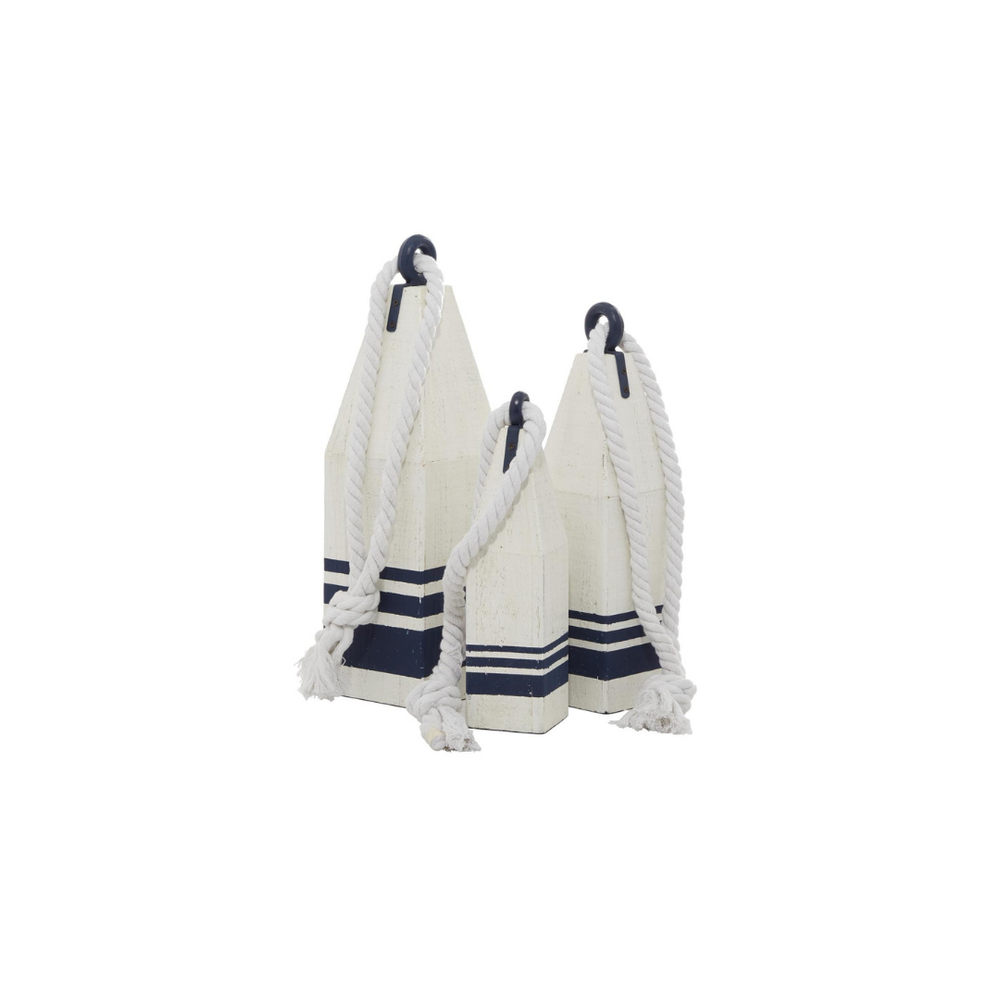 Set de 3 Boyas Decorativas de Madera