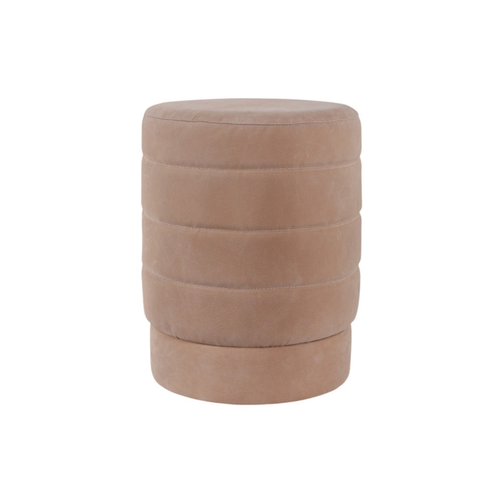 Ottoman / banco tapizado Felix en gamuza color taupe