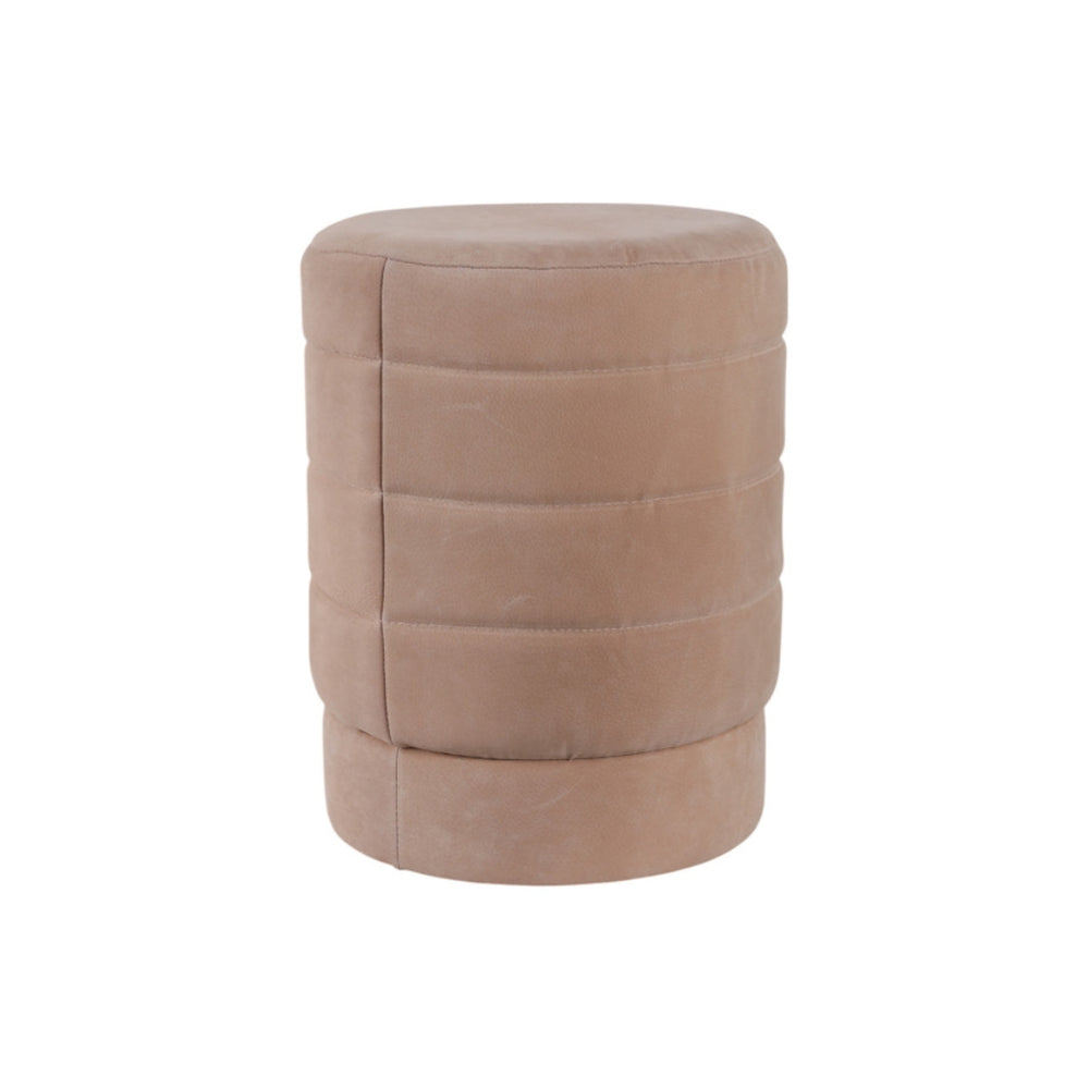 Ottoman / banco tapizado Felix en gamuza color taupe