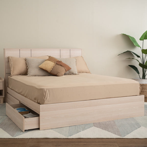 Cama Queen Harrington con almacenamiento