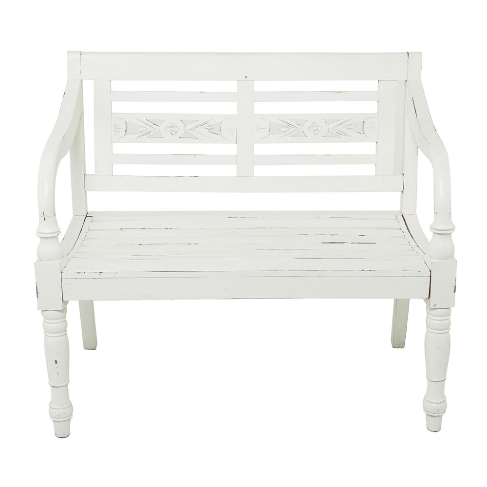 Banco de madera blanca