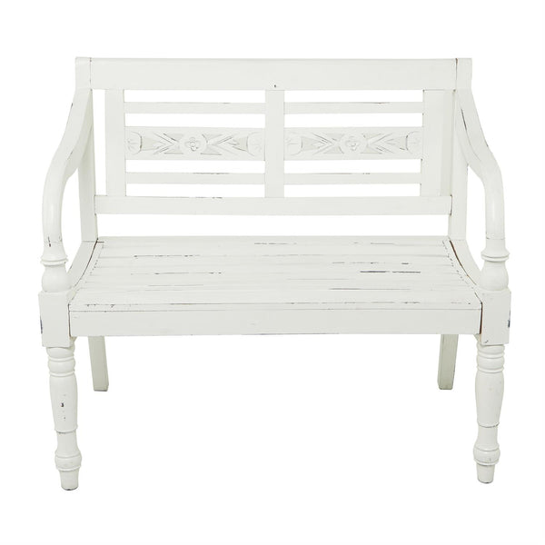 Banco de madera blanca