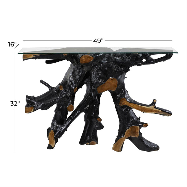 Mesa Consola Artesanal de Teca